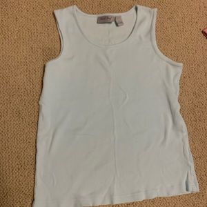 Light blue knit tank top